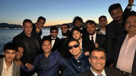 Salman Khan, Ranveer Singh, MS Dhoni look dapper in a new pic from Anant Ambani-Radhika Merchant pre-wedding bash