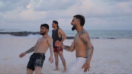 Watch: With last game washed out, Team India players hit the beach for game of beach volleyball