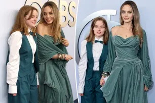 Angelina Jolie and Brad Pitt’s daughter Vivienne, 15, matches her mom on Tony Awards 2024 red carpet