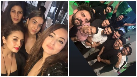 Sonakshi Sinha celebrates with girl friends ahead of wedding; Zaheer Iqbal parties with his buddies. See photos