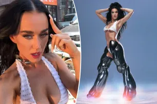 Katy Perry teases ‘Woman’s World’ single in barely-there bikini and armored legs