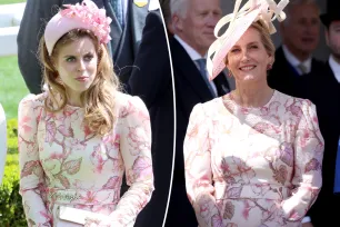 Princess Beatrice twins with her aunt, the Duchess of Edinburgh, in pink floral dress at Royal Ascot 2024