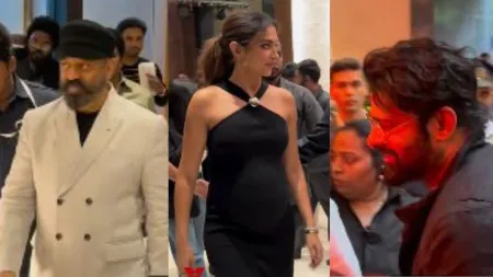 Mom-to-be Deepika Padukone looks radiant as she attends Kalki 2898 AD event; Amitabh Bachchan, Kamal Haasan, Prabhas arrive in style. Watch