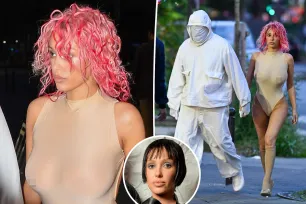 Bianca Censori debuts pink hair transformation in Paris with Kanye West