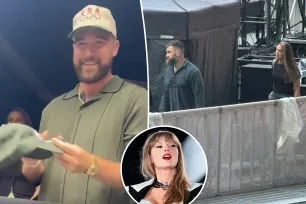 Travis Kelce brings Jason and Kylie to their first Taylor Swift Eras Tour show in London