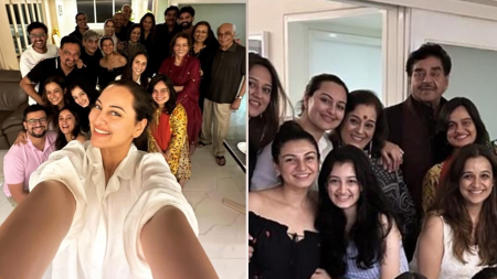 Inside Sonakshi Sinha-Zaheer Iqbal’s family get-together with Shatrughan Sinha: Bride-to-be glows, dad Shatrughan looks elated. See pics