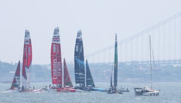 SailGP: Black Foils in podium spot after challenging opening day in New York