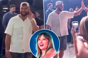 Watch Travis Kelce react to Taylor Swift’s ‘Karma’ lyric change during London Eras Tour show