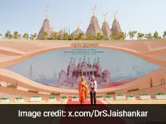 "Symbol Of India-UAE Friendship": S Jaishankar Visits Abu Dhabi's Hindu Temple