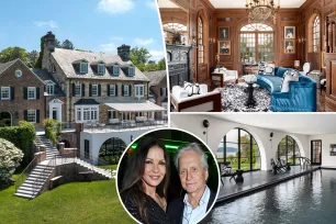 Inside Catherine Zeta-Jones and Michael Douglas’ palatial $12 million estate for sale: Indoor pool, riverfront views and more