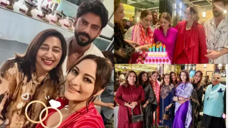 Sonakshi Sinha, Zaheer Iqbal make first public appearance after marriage; step out for dinner with family. See inside pics