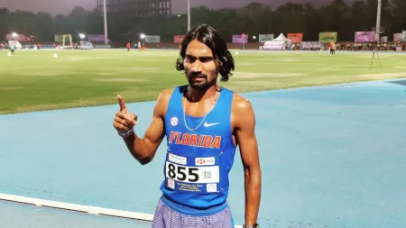 Athletics: Parvej Khan, who lit up America’s college circuit, is a showman on the track and a humble hard worker off it