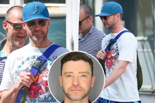 Justin Timberlake walks to golf lessons in NYC after Hamptons DWI arrest