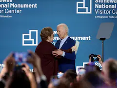 Joe Biden Shares Stage With Elton John To Celebrate LGBTQ Milestone