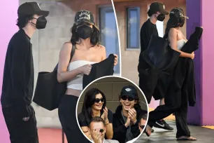 Kylie Jenner and Timothée Chalamet try to keep a low profile in face masks during first sighting in 5 months