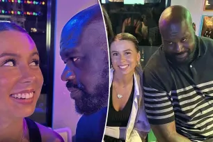 Shaquille O’Neal parties with ‘Hawk Tuah’ girl in Nashville, she coughs up saliva on his microphone