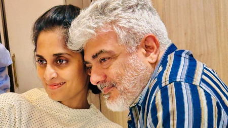 Shalini shares photo from hospital with Ajith Kumar by her side, actor halts Vidaa Muyarchi shoot