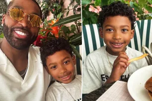 Tristan Thompson shares rare photos with son Prince, 7, after child support drama