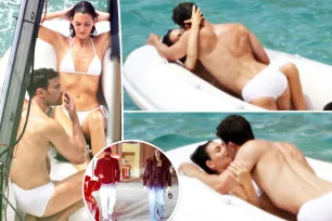 Speedo-clad Theo James gets hot and heavy with Leonardo DiCaprio’s girlfriend, Vittoria Ceretti, for Dolce &amp; Gabbana ad