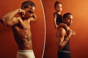 A$AP Rocky strips down to his boxers for Savage X Fenty ad with baby RZA: ‘That’s not a dad bod that’s a father body!’