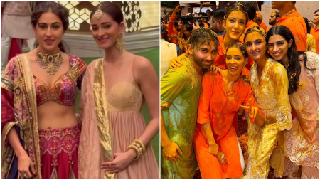 Ananya Panday looks distressed as she’s unable to find Sara Ali Khan at Anant Ambani and Radhika Merchant’s haldi ceremony. Watch