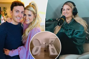 Meghan Trainor, Daryl Sabara updating odd multi-toilet bathroom setup to be ‘knees to knees’