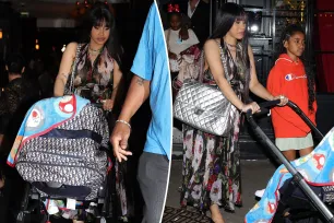 Cardi B and Offset push son Wave in a $4,900 Dior stroller during family outing in Paris