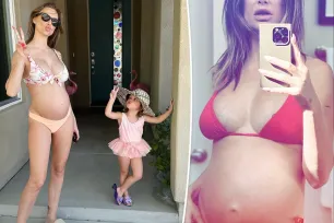 Pregnant Lala Kent is ‘thirst trapping’ in her third trimester with bikini bump snap