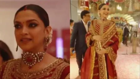 Deepika Padukone arrives at Anant Ambani and Radhika Merchant’s wedding with her mom-to-be glow. Watch