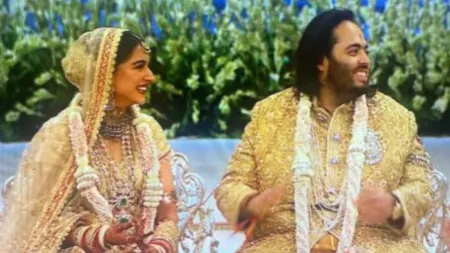 Anant Ambani and Radhika Merchant tie the knot. See first photos, videos of the newlyweds