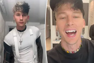 MGK debuts fangs, jokes he ‘might need ‘em sharpened’