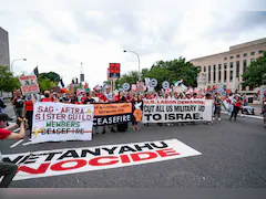 Thousands Protest Netanyahu Outside US Capitol, Call For Gaza Ceasefire