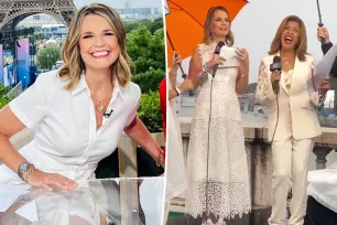 Savannah Guthrie gets ‘hot and bothered’ during threesome bit at Olympics opening ceremony