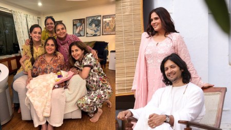 Shabana Azmi, Dia Mirza, Urmila Matondkar visit Richa Chadha and Ali Fazal’s daughter: ‘With the khala and masis…’