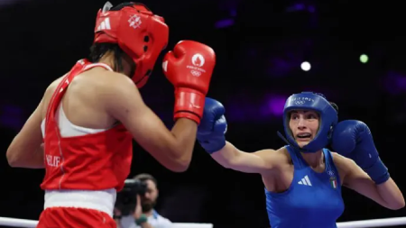 Paris Olympics: Italian boxer Carini quits 45 seconds into bout against Algerian Khelif who failed sex test, sparks controversy