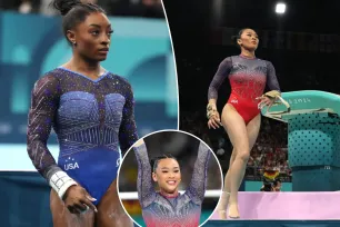 Suni Lee and Simone Biles rock bedazzled leotards featuring over 15K Swarovski crystals for 2024 Olympic finals