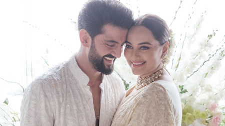 Zaheer Iqbal blames Sonakshi Sinha’s ‘punctuality’ after they arrive an hour early at a party: ‘Killing time…’