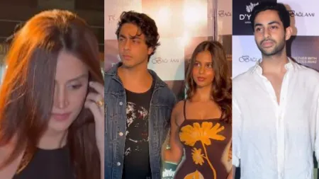 Aryan Khan, Suhana Khan party with their rumoured partners Larissa Bonesi and Agastya Nanda in Mumbai