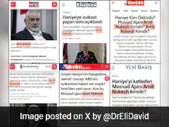 "Amit Nakesh": Turkish Media Falls For Prank Which Claimed Indian-Origin Man Killed Ismail Haniyeh