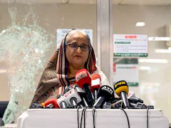 Sheikh Hasina Lands At Hindon Airbase Near Delhi After Fleeing Bangladesh