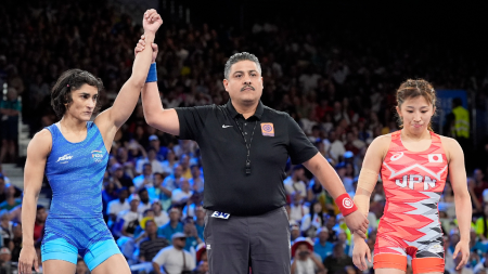 Vinesh Phogat, like Simone Biles, proves her baiters wrong; beats unbeatable Yui Susaki