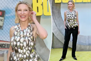 Cate Blanchett wears a shirt made of 102 spoons to ‘Borderlands’ screening: ‘She ATE’