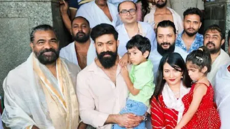 KGF star Yash visits Dharmastala ahead of Toxic shoot, family photo goes viral