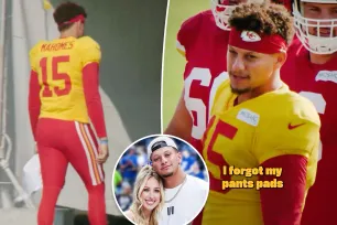 Brittany Mahomes hilariously responds to husband Patrick forgetting his pants at Chiefs training camp