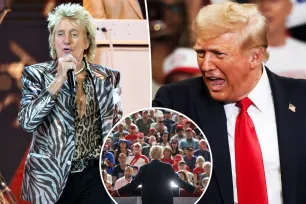 Donald Trump supporters call Rod Stewart’s strep throat ‘karma’ after he mocked former president for ‘turning orange’