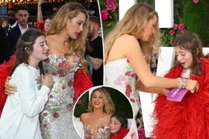 Blake Lively lets emotional young fan wear her over-the-top coat at ‘It Ends With Us’ London premiere