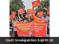 Protesters Outside UK Parliament Condemn Violence Against Bangladeshi Hindus