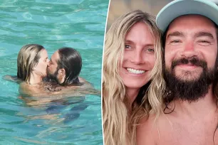 Heidi Klum ditches bikini top, packs on the PDA with husband Tom Kaulitz at St. Barts beach