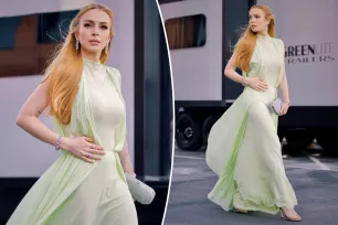 Lindsay Lohan gives off ‘goddess’ vibes in ethereal gown at Disney’s D23 Expo