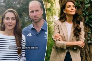 Kate Middleton celebrates Great Britain’s Olympians in rare video appearance with Prince William amid cancer battle